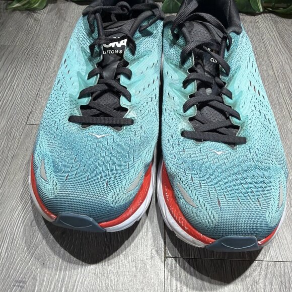 Hoka One One Clifton 8 Mens Sz 10 EE Blue White Athletic Running Shoes Sneakers main image 7
